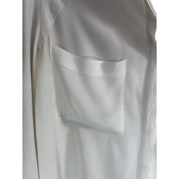 Silence & Noise Long Sleeve Sheer High Low Blouse. White. Size Small - Picture 8 of 15